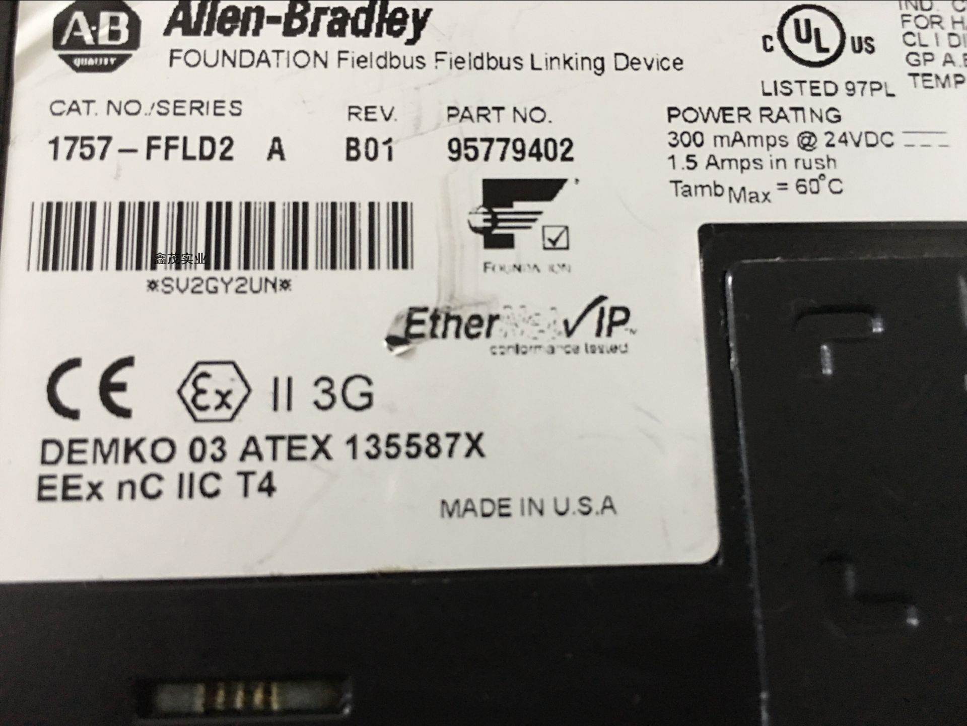 AB PLC模块1757-FFLD2 现货议价