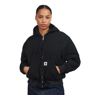 海外代购CARHARTT WIP女士运动卫衣加棉保暖双层调节帽宽松版