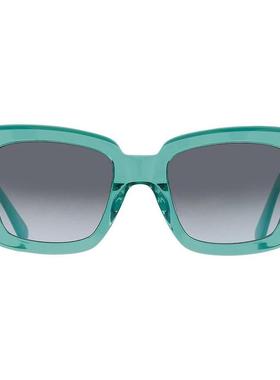 代购kate spade女士太阳镜防紫外线灰绿镜片非偏光遮光方形绿色