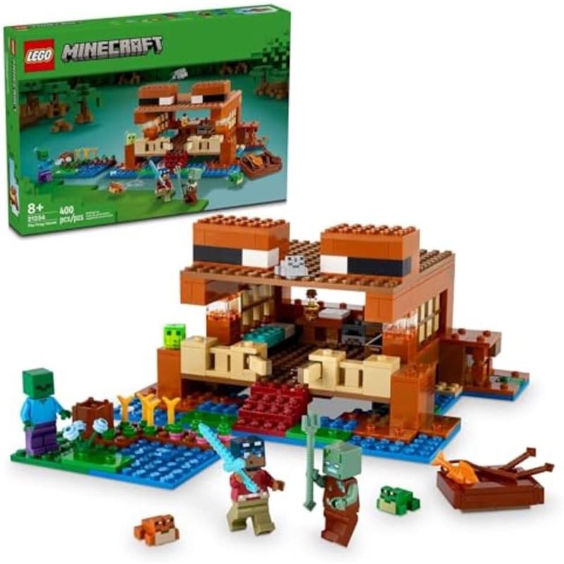 LEGO乐高Minecraft我的世界青蛙屋创意拼搭玩具男女游戏礼物积木