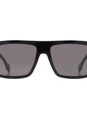 代购Hugo Boss男士太阳镜偏光防紫外线灰色镜片抗眩光眉线框黑色