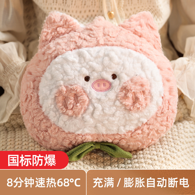 充电热水袋毛绒可爱暖手宝已注水暖水袋可拆洗卡通毛绒敷肚子神器