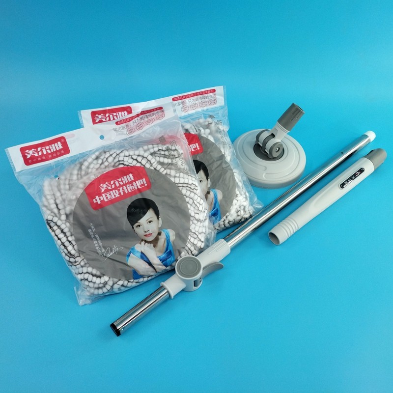 美尔雅手压式拖把杆旋转拖布桶省力盘替换头墩布杆子圆盘原装配件