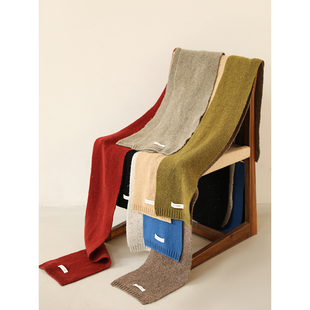 麻霖原创设计秋冬绵羊毛花式点子纱休闲文艺保暖针织围巾