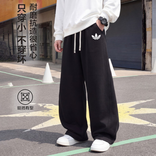 官方正品男童秋冬运动卫裤弯刀裤