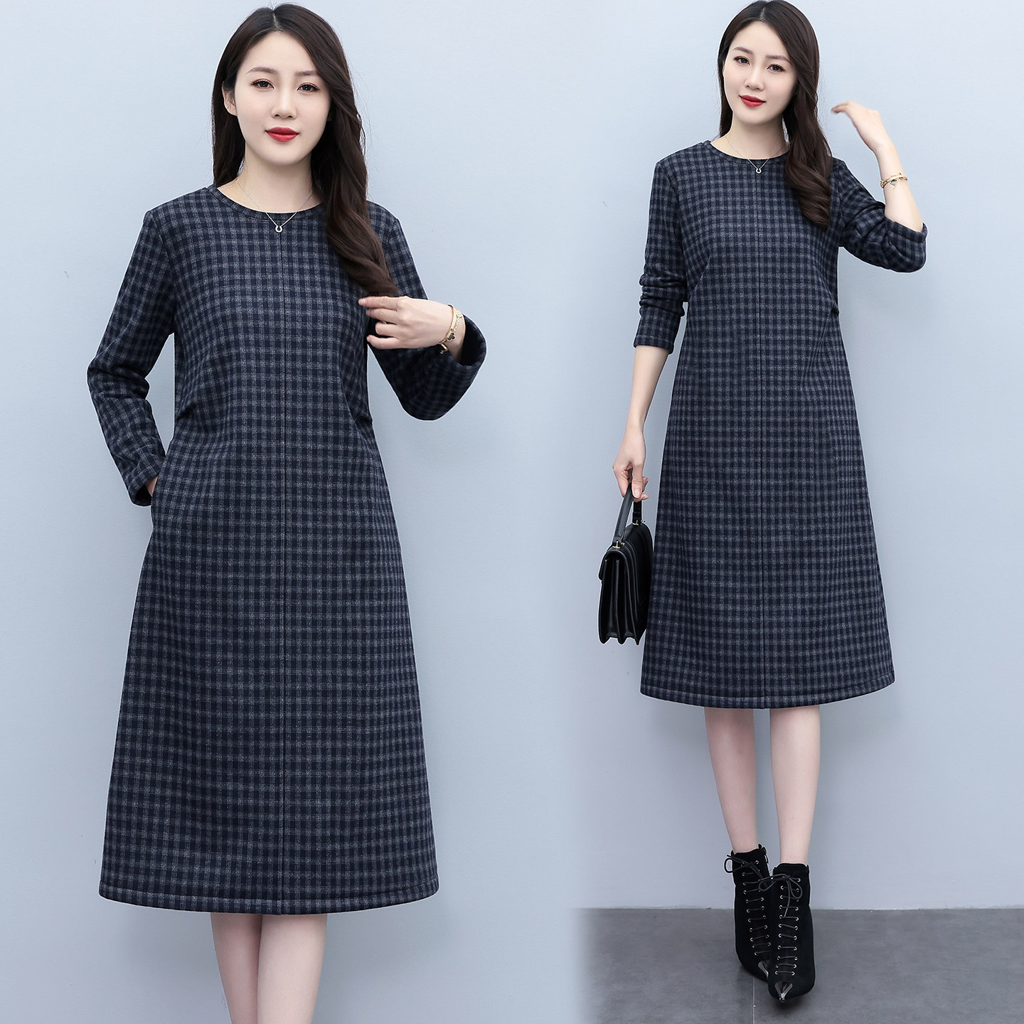 高级感2026新款大码气质女士针织连衣裙高端大气上档次内搭打底裙,女装/女士精品,连衣裙,淘宝优惠券,粉丝福利购,淘宝优惠卷