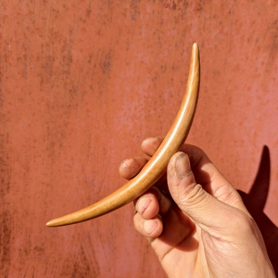 弯月亮发簪木质中国风古风汉服旗袍日常穿搭出勤随形简约木簪子