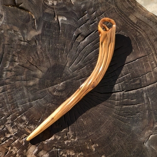 崖柏发簪虎皮纹理随型簪子中国风古风汉服旗袍日常穿搭出勤木簪子