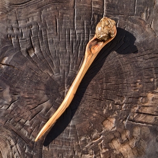 崖柏发簪瘤花纹理坨坨随型古朴中国风古风汉服日常穿搭出勤木簪子