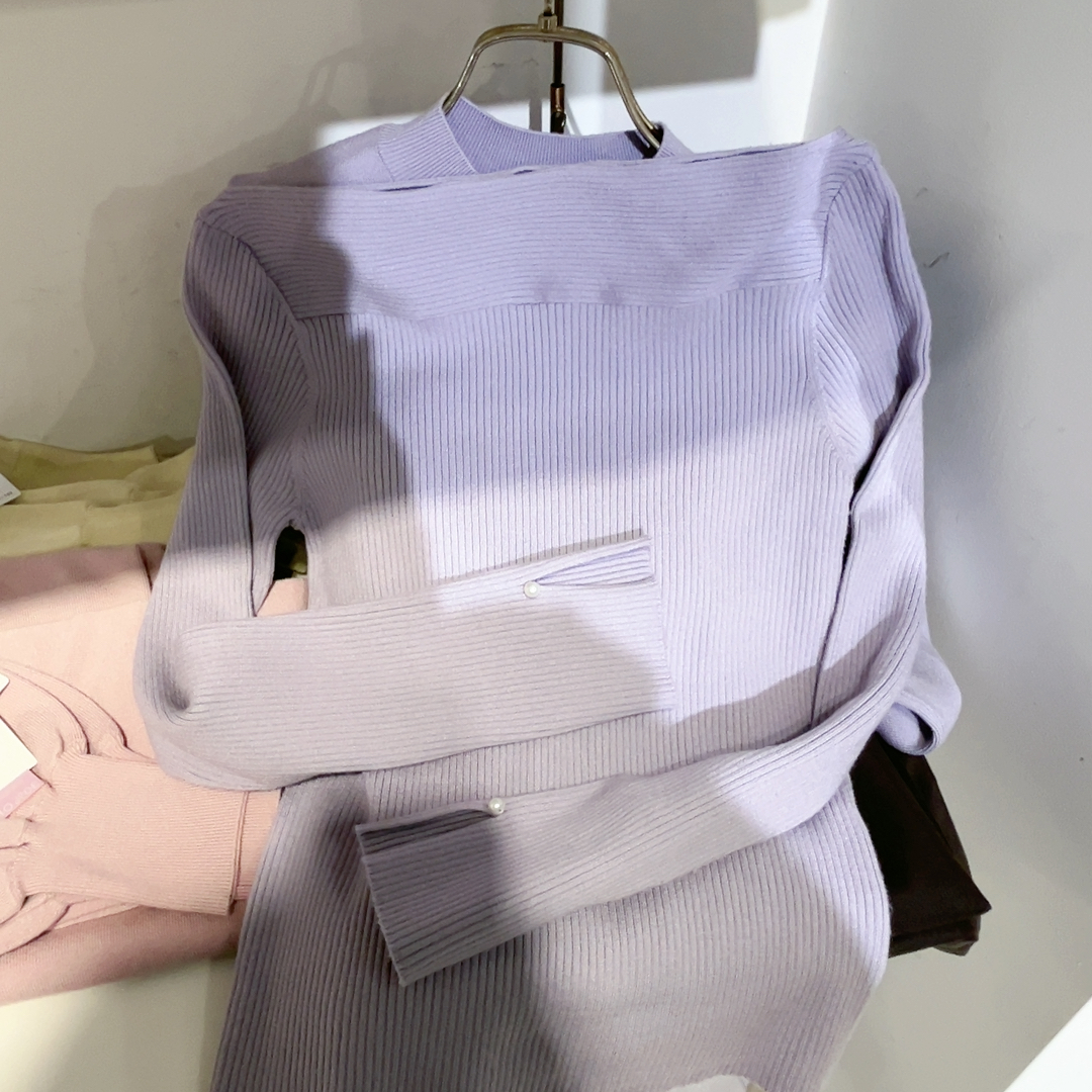 PRO紫色一字领M码不退换