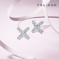 謝瑞麟無限系列18K鑲鉆耳釘