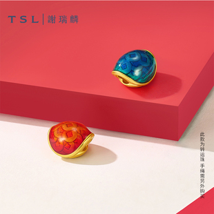 TSL谢瑞麟富甲天下系列黄金龟壳转运珠5D硬金双色XR301-XR302