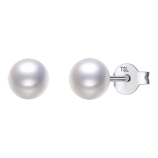 【百亿补贴】TSL谢瑞麟925银淡水珍珠耳钉简约直针耳饰一对BE688