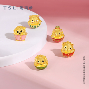 TSL谢瑞麟萌趣动物水果乐园系列黄金转运珠5D硬金新品 XR111 XR104
