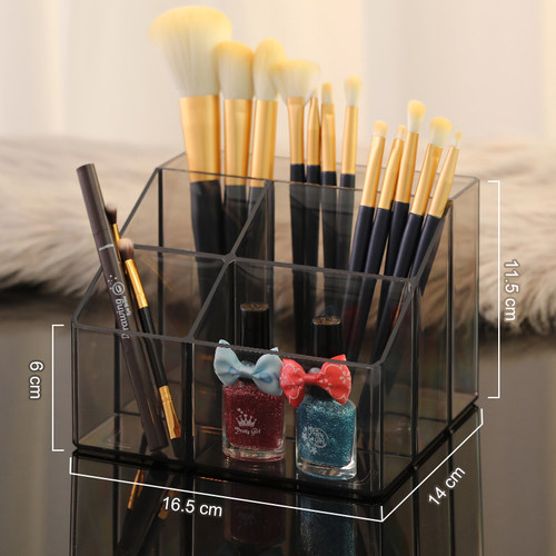 收纳笔筒大容量透明亚克力收纳筒