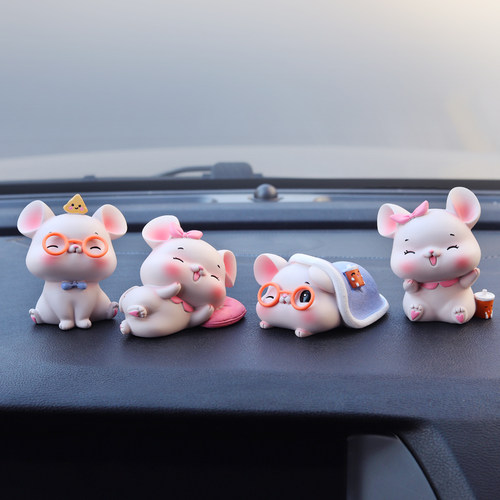 老鼠个性吉祥物男女高档汽车摆件