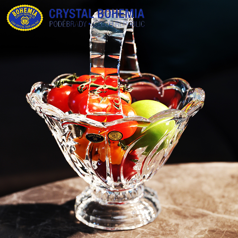 捷克BOHEMIA奢华手提果篮