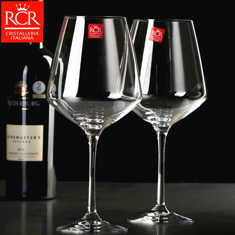 【2只装】意大利进口RCR水晶玻璃大号葡萄酒杯高脚杯红酒杯套装