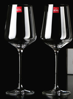【2只礼盒装】捷克进口RONA水晶玻璃红酒杯葡萄酒杯波尔多高脚杯
