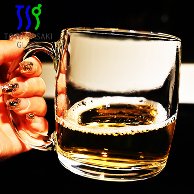 日本进口东洋佐佐木经典家用带把精酿啤酒杯大容量扎啤杯茶水杯子