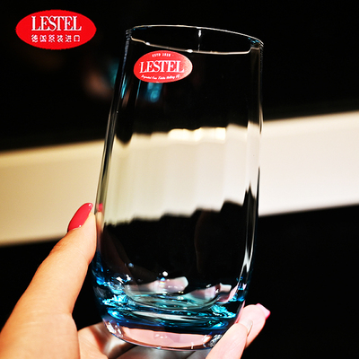 德国进口LESTEL彩色水晶玻璃茶水果汁饮料牛奶杯啤酒杯红酒杯套装