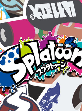 喷射战士3Splatoon卡通反光车贴电动摩托车身贴三角窗装饰贴