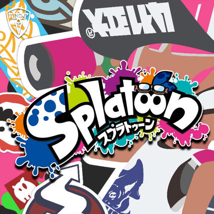 喷射战士3Splatoon卡通反光车贴电动摩托车身贴三角窗装饰贴