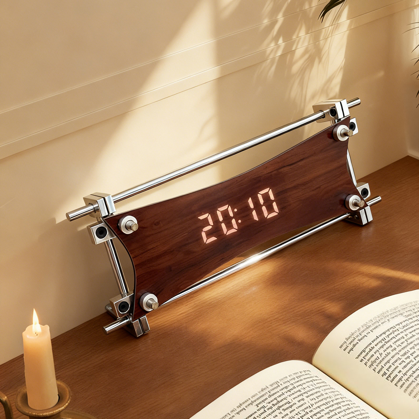 国补客厅桌面摆件光轴数字电子时钟中古风闹钟2026新款网红礼物,家居饰品,桌面摆件,淘宝优惠券,粉丝福利购,淘宝优惠卷