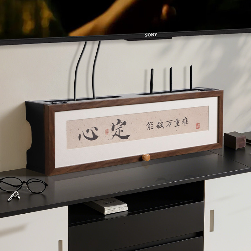 wifi光猫路由器遮丑盒子线路插座隐藏神器机顶盒放置架创意收纳盒