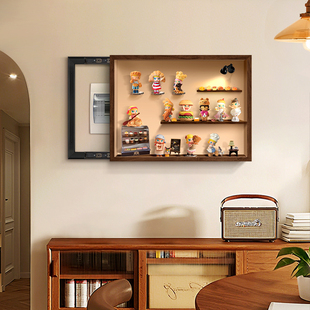 国补Molly盲盒收纳电表箱装饰画开关盒遮盖挂画萌粒手办展示架子