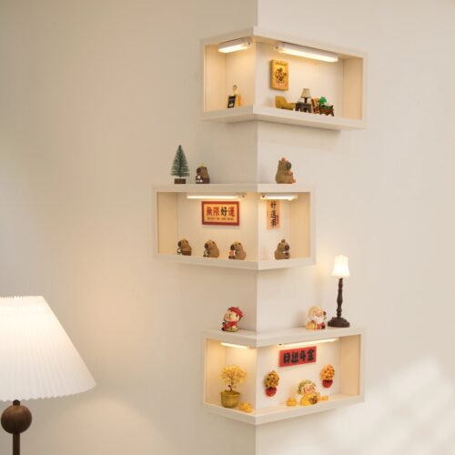 客厅转角装饰画盲盒收纳展示架