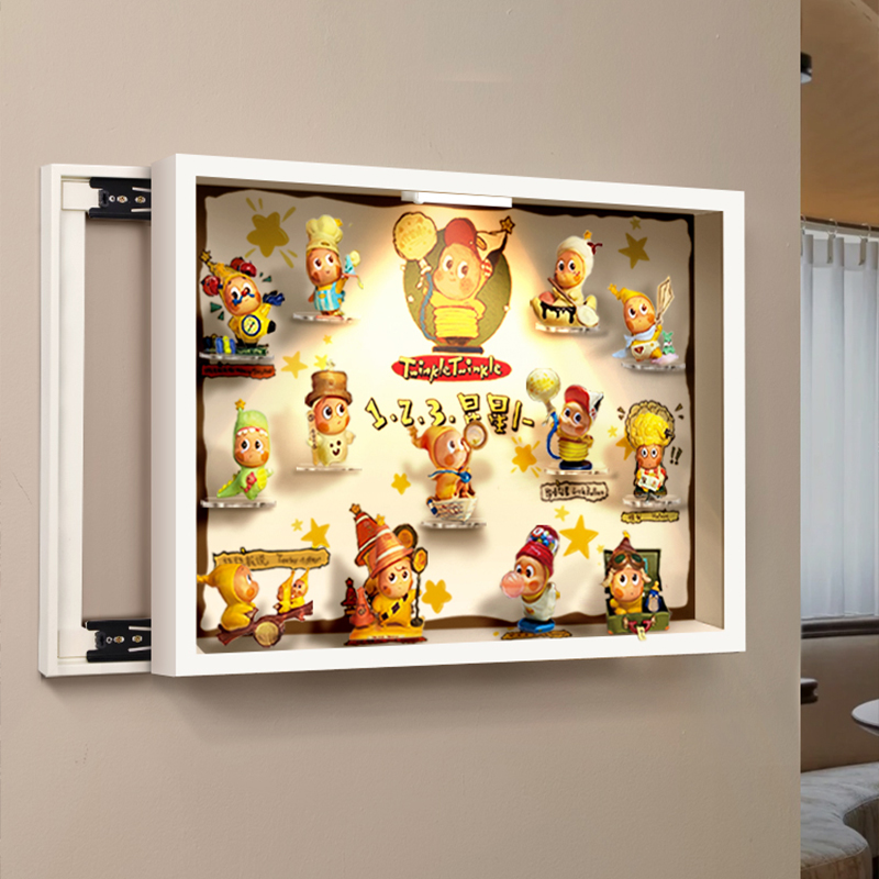 diy盲盒收纳电表箱装饰画2025新款手办展示架电闸开关盒遮挡挂画