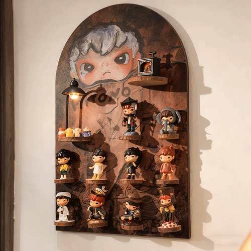 小野盲盒潮玩收纳展示架多层挂墙