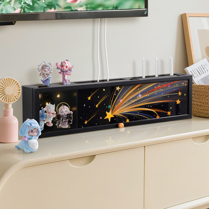 wifi路由器手办盲盒收纳盒子遮丑