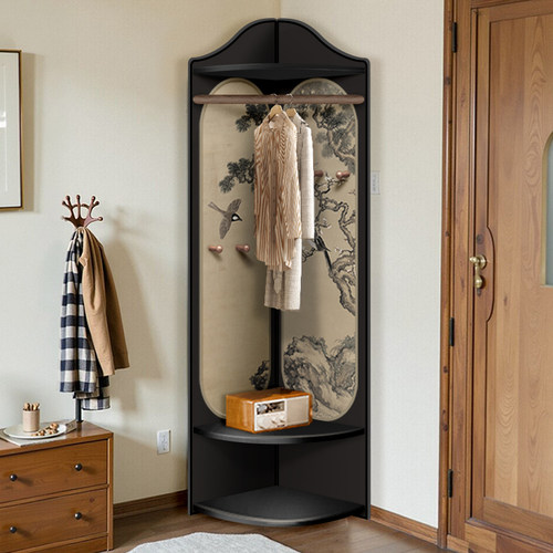 新西兰实木挂衣架床边放衣服神器