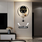 客厅创意简约摇摆钟表挂钟时尚 饰时钟饭厅led壁钟 网红现代轻奢装