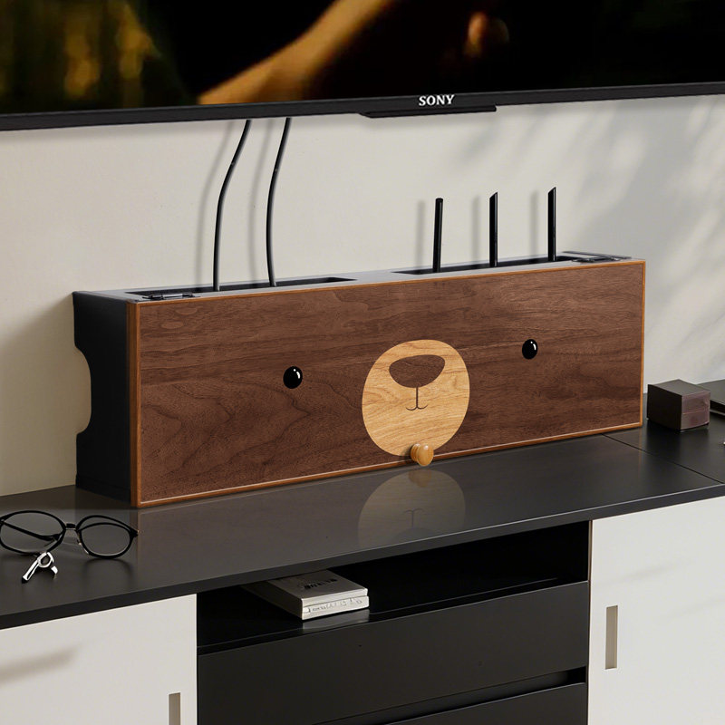 wifi光猫路由器收纳盒子上墙高级感机顶盒置物架遮丑电线隐藏神器