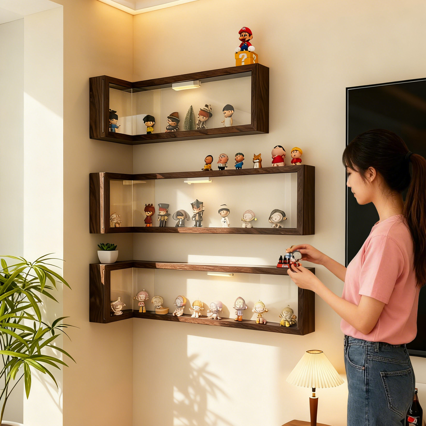 小野盲盒展示架防尘置物架