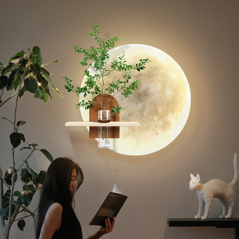 水培绿植装饰画壁灯客厅背景墙挂画新款DIY带花瓶可插花餐厅壁画