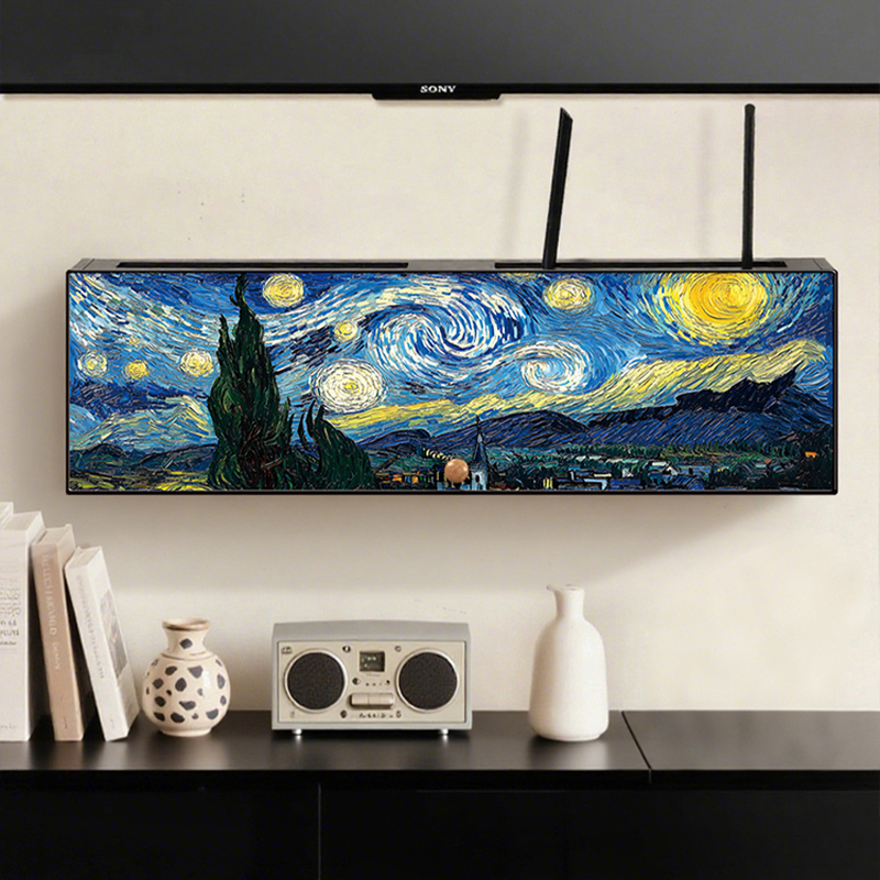 梵高星空光猫路由器收纳盒