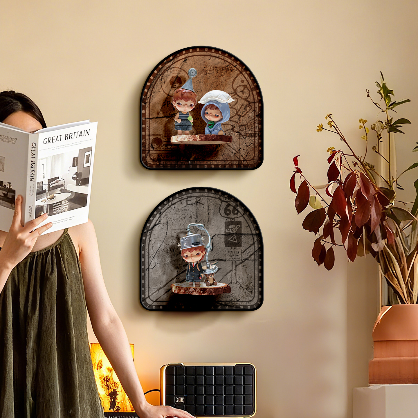 diy手办盲盒收纳展示架挂墙装饰