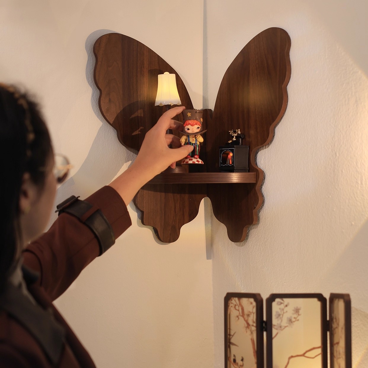 免打孔转角置物架盲盒收纳展示架