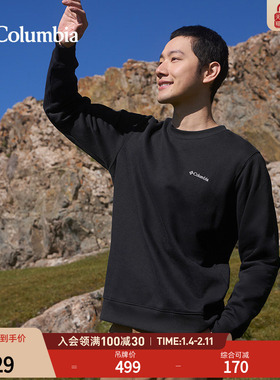 Columbia哥伦比亚男女城市户外系列内里薄绒运动圆领卫衣AE6769