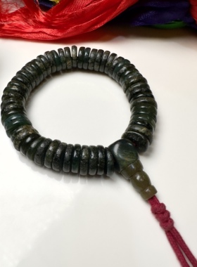 藏式老地方玉手串念珠藏传文玩