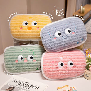 暖手抱枕插手毛绒玩具多巴胺大眼捂手枕靠垫午睡枕头宿舍办公室