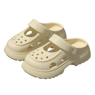 4.0cm韩版百搭洞洞鞋女新款外穿夏季沙滩踩屎感凉拖鞋厚底增高EVA