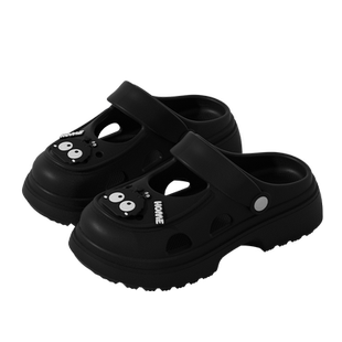 厚底小煤球洞洞鞋女新款网红户外凉拖鞋可爱夏天外穿凉鞋eva防滑