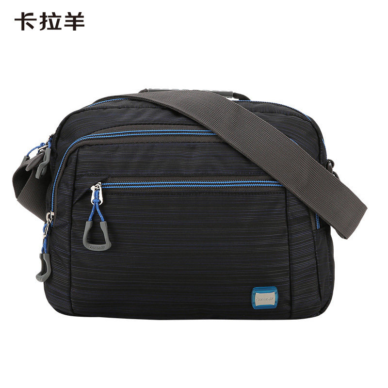 新款卡拉羊单肩包男户外休闲运动单肩背包旅游斜挎包男士包包男潮