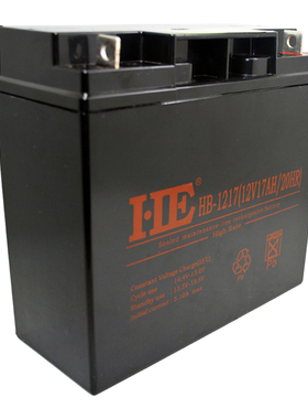 HE 12V17AH蓄电池12伏18A电瓶机房UPS后备电源20AH铅酸免维护M6头