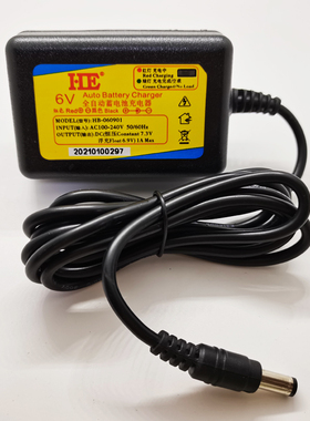 HE铅酸6V电子称蓄电池地磅吊秤6V5AH6V7AH车位锁电瓶充电器7.2V1A